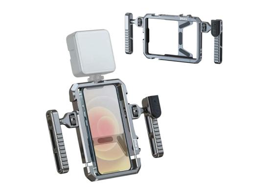 JMARY MS-98 Aluminum Alloy Smartphone Video Rig Stabilizer Frame Vlogging Cage Kit Wireless Remote Control